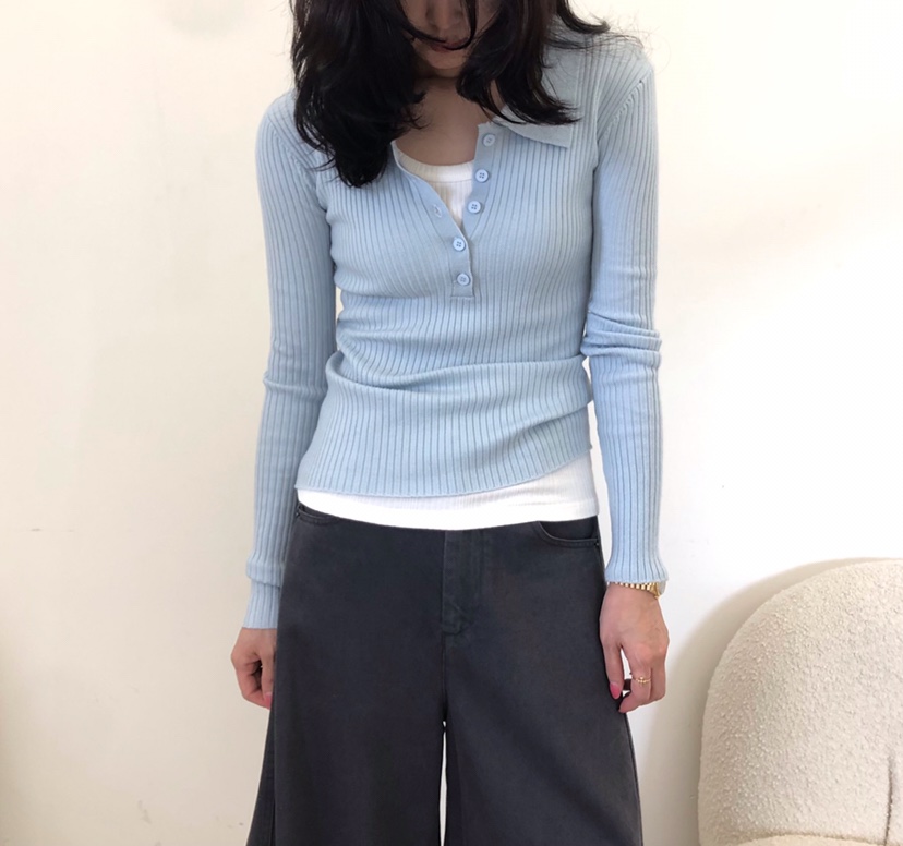 GLAD SOME韓國代購女裝新款推薦休閑人氣熱賣針織衫羅紋GLAD SOME針織衫