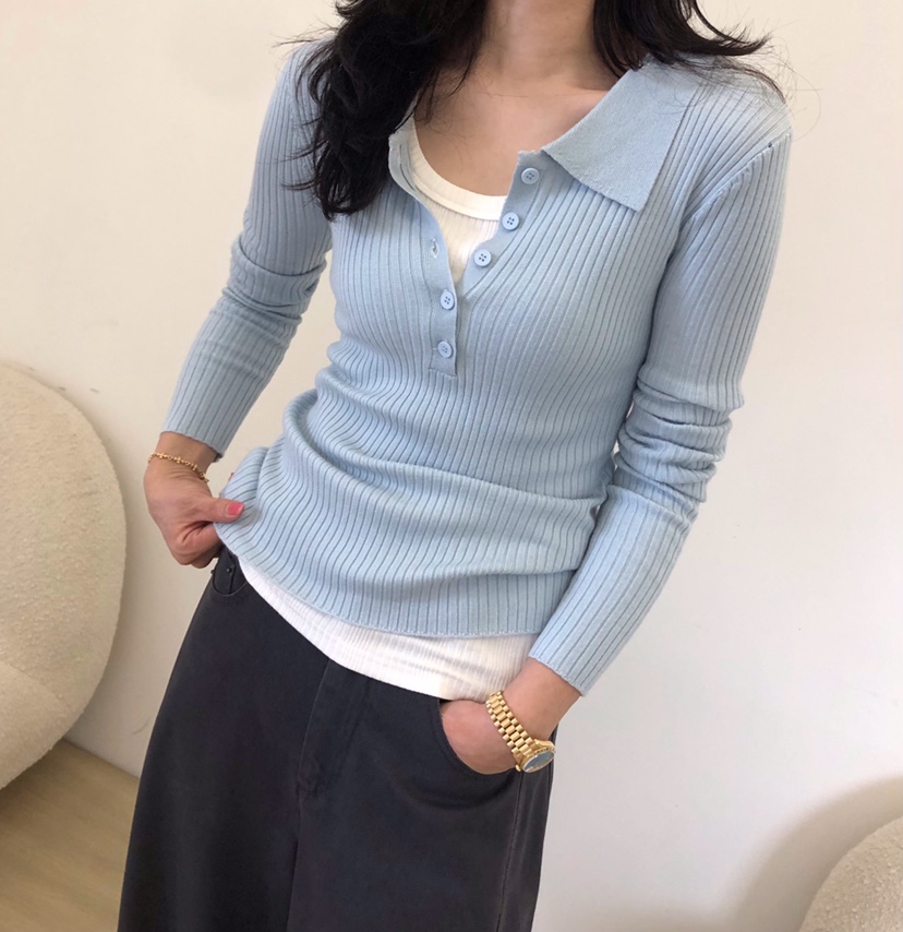 GLAD SOME韓國代購女裝新款推薦休閑人氣熱賣針織衫羅紋GLAD SOME針織衫