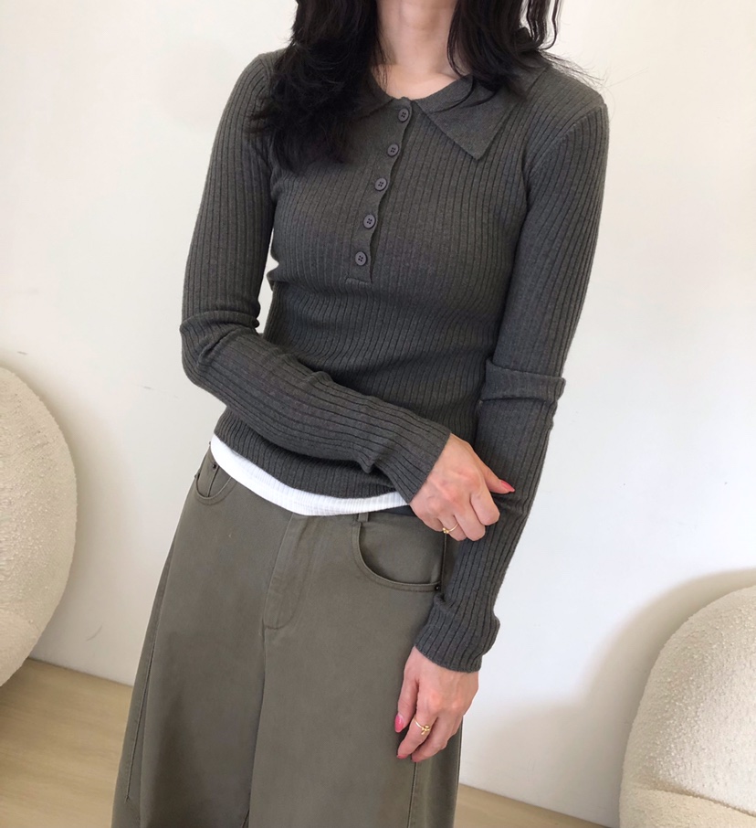 GLAD SOME韓國代購女裝新款推薦休閑人氣熱賣針織衫羅紋GLAD SOME針織衫