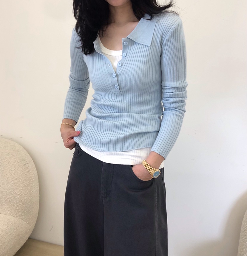 GLAD SOME韓國代購女裝新款推薦休閑人氣熱賣針織衫羅紋GLAD SOME針織衫圖色2