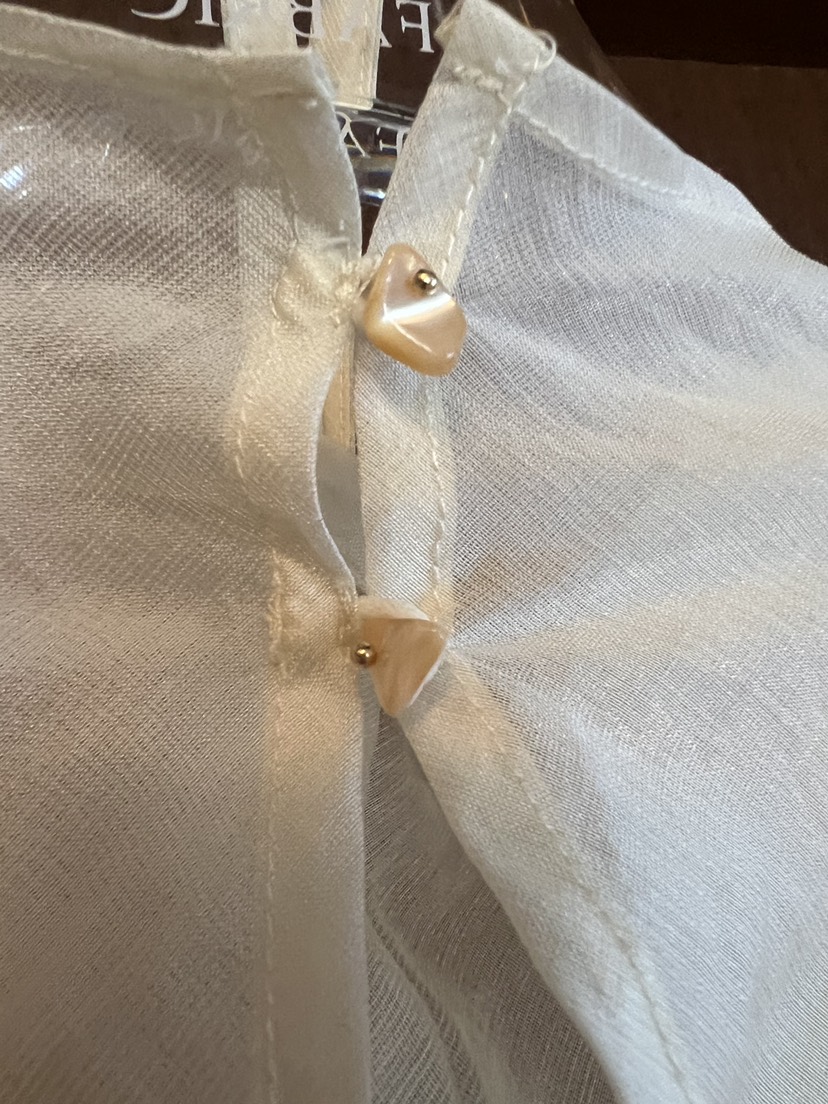 FABRIC韓國直郵女士新款休閑人氣時尚襯衫蕾絲衫刺繡腰帶FABRIC襯衫/蕾絲衫