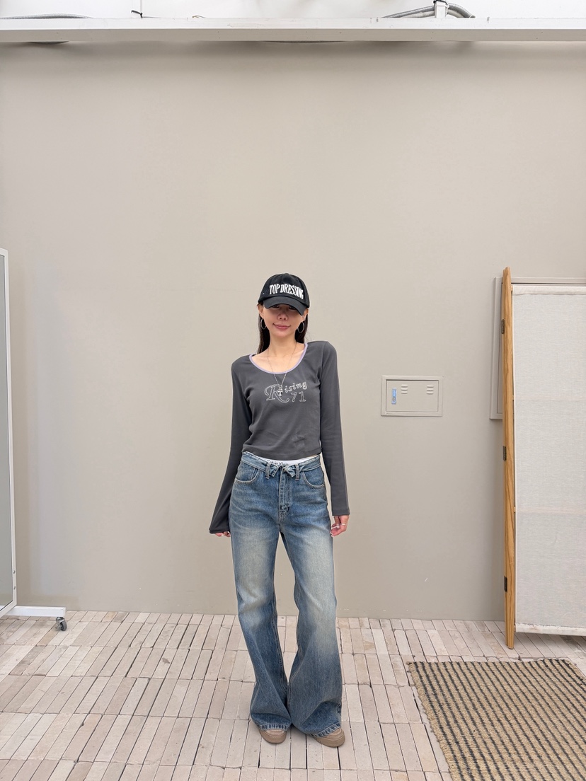 LUMIPLE韓國代購女裝新款人氣時尚真品推薦熱賣休閑長袖T恤LUMIPLE長袖T恤