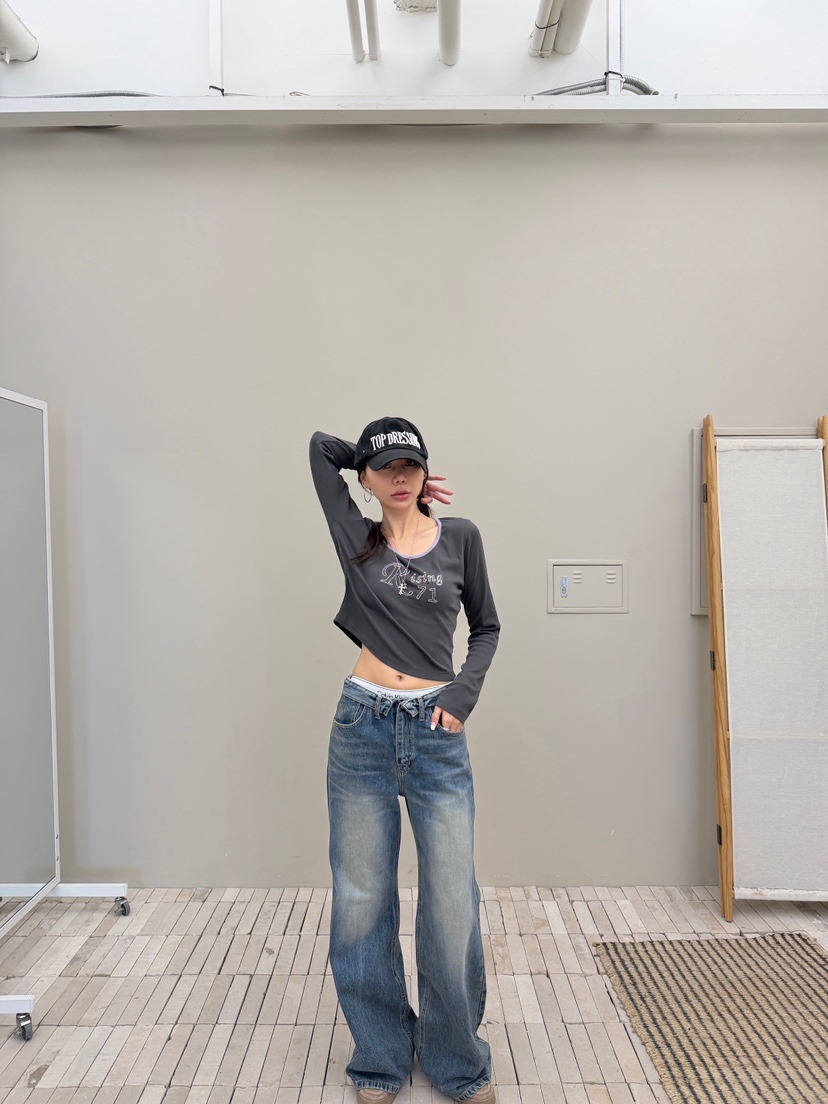 LUMIPLE韓國代購女裝新款人氣時尚真品推薦熱賣休閑長袖T恤LUMIPLE長袖T恤