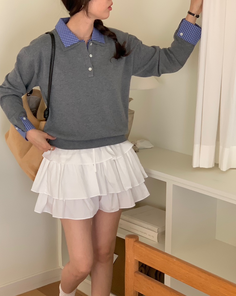 MONTER東大門代購女士新品推薦休閑人氣真品時尚針織衫撞色MONTER針織衫