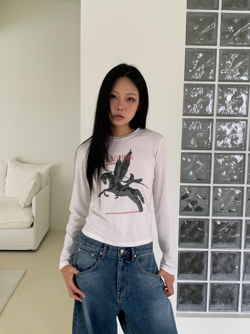 MORE THAN-P韓國代購女裝新款時尚推薦人氣真品長袖T恤MORE THAN長袖T恤