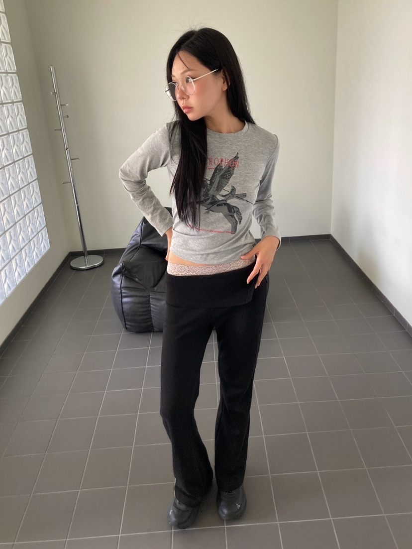 MORE THAN-P韓國代購女裝新款時尚推薦人氣真品長袖T恤MORE THAN長袖T恤