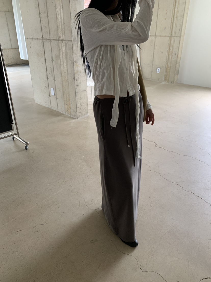 B_GARDER東大門實拍女裝新品休閑人氣推薦長袖T恤含圍巾開衫B.GARDER長袖T恤