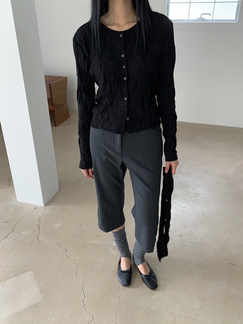 B_GARDER東大門實拍女裝新品休閑人氣推薦長袖T恤含圍巾開衫B.GARDER長袖T恤