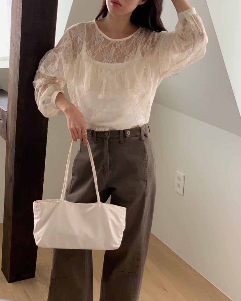 MONTER東大門代購女裝新品推薦休閑時尚襯衫蕾絲衫網狀蕾絲MONTER襯衫/蕾絲衫