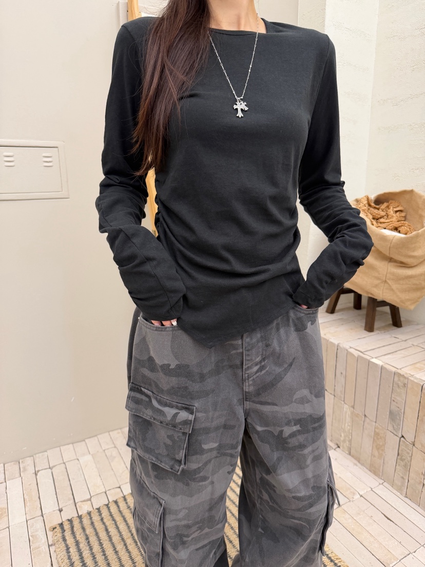 LUMIPLE東大門實拍女士新款真品時尚推薦熱賣休閑長袖T恤LUMIPLE長袖T恤