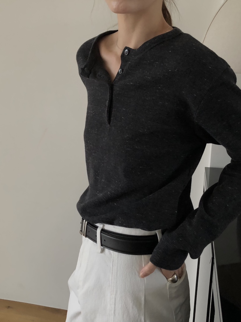LONG PEAK東大門代購女士新品人氣休閑時尚長袖T恤華夫格LONG PEAK長袖T恤