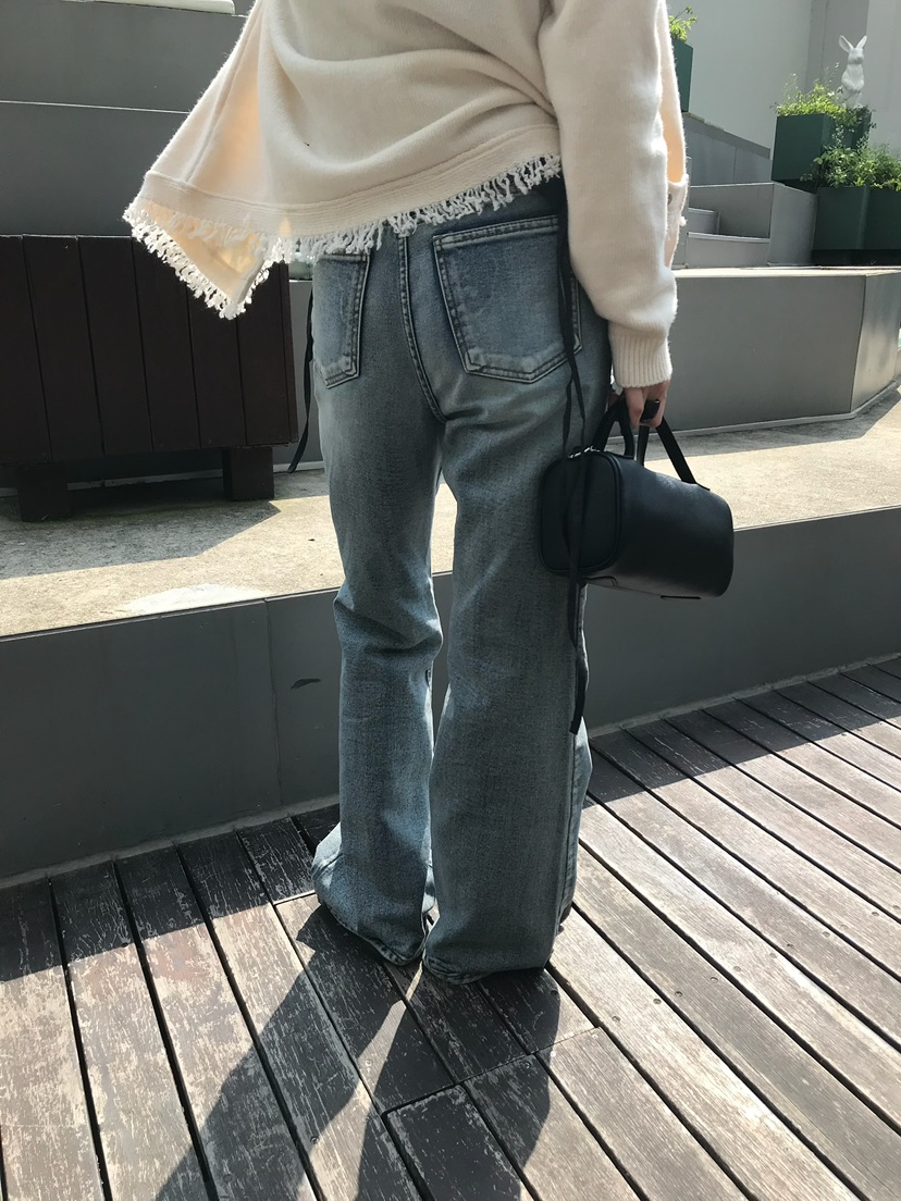ESCHER東大門代購女裝新款人氣休閑時尚真品牛仔褲喇叭褲ESCHER牛仔褲