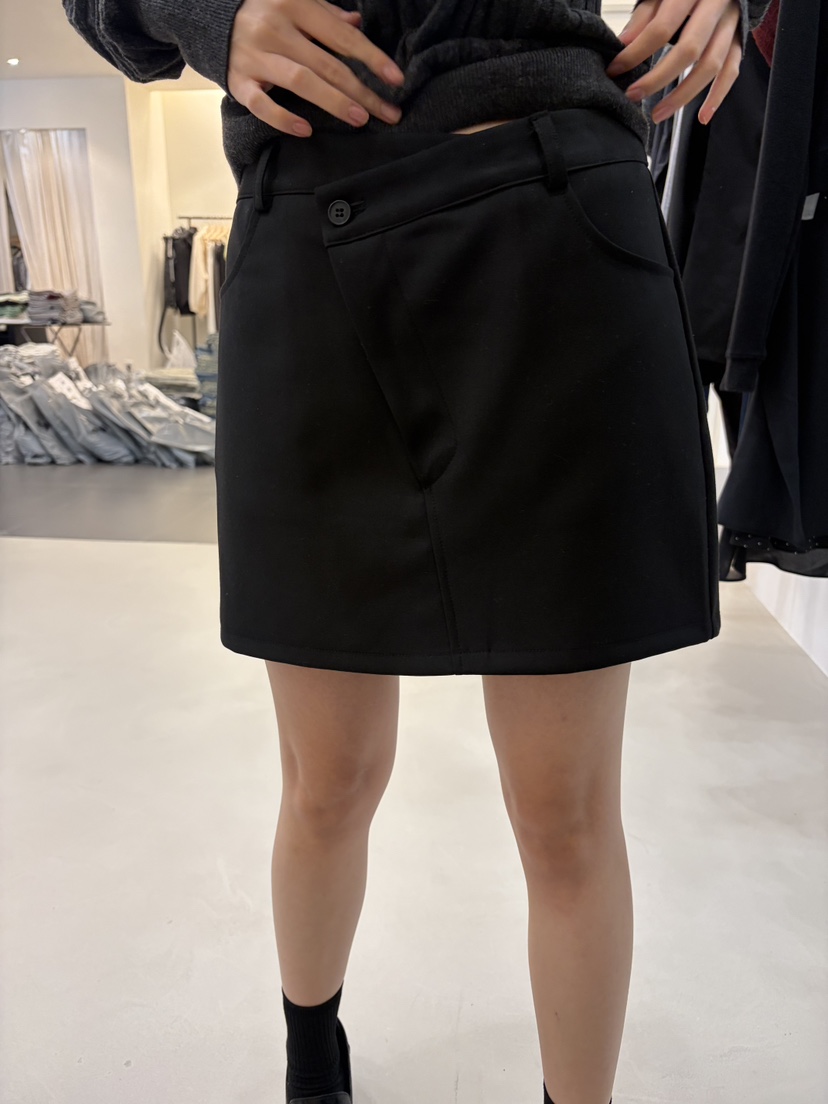MYO東大門實拍女裝新款真品推薦休閑人氣熱賣時尚裙褲羅紋MYO裙褲圖色2純黑