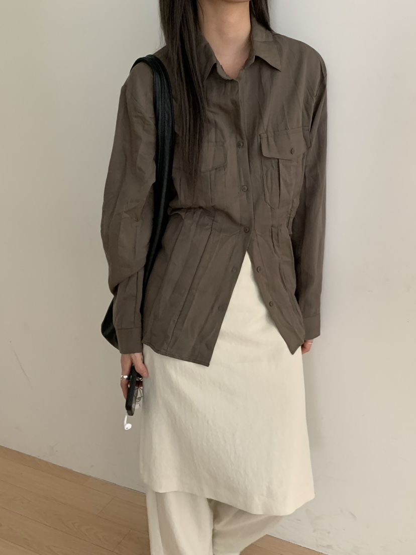 B_GARDER韓國直郵女士新品真品熱賣人氣推薦襯衫蕾絲衫褶皺B.GARDER襯衫/蕾絲衫圖色3