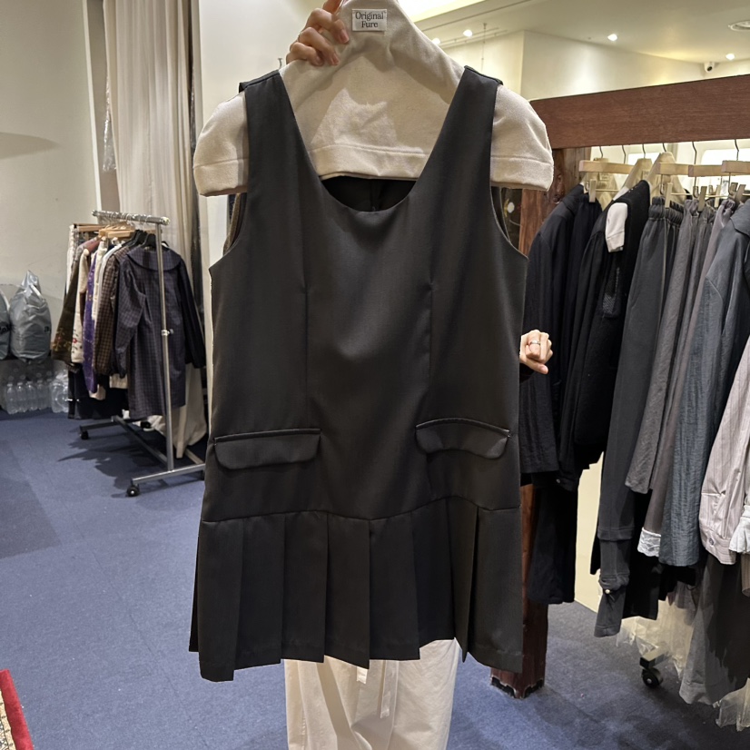 FURE東大門代購女裝新品時尚人氣真品推薦連衣裙口袋褶裥FURE連衣裙圖色3
