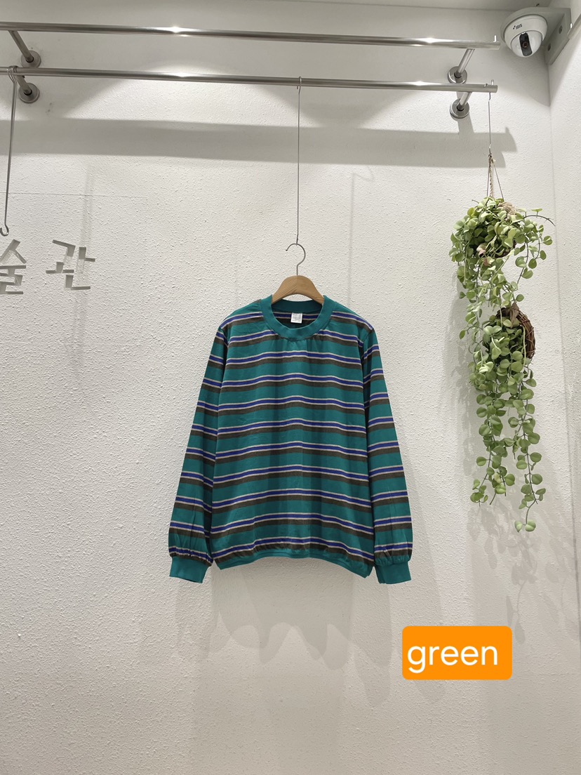 GALLERY-A韓國直郵女裝新品熱賣休閑時尚人氣長袖T恤條紋GALLERY長袖T恤圖色1