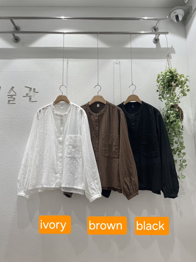 GALLERY-A韓國直郵女裝新品真品休閑時尚襯衫蕾絲衫提花GALLERY襯衫/蕾絲衫