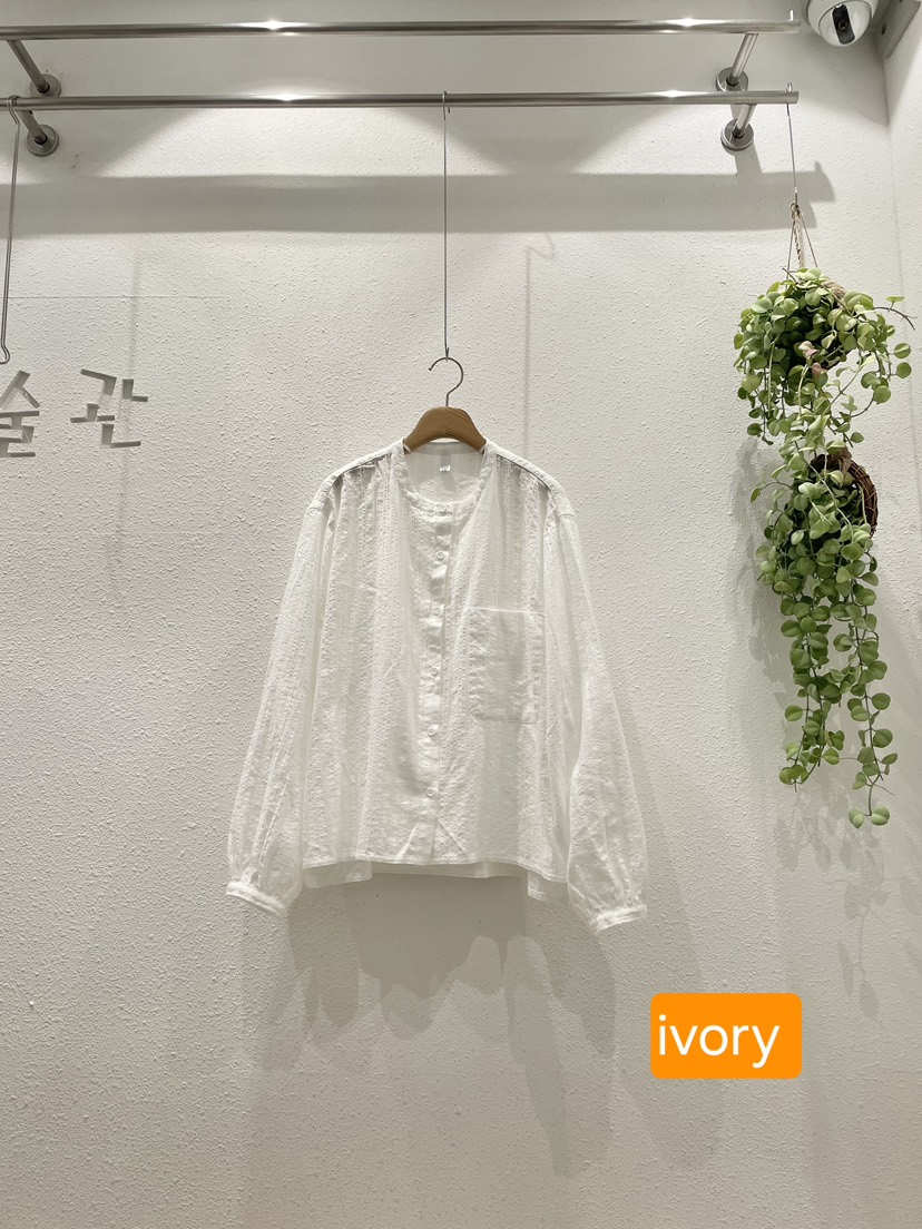 GALLERY-A韓國直郵女裝新品真品休閑時尚襯衫蕾絲衫提花GALLERY襯衫/蕾絲衫圖色2