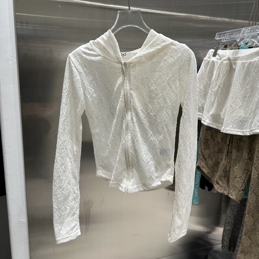 KIKI東大門直郵女裝新品時尚熱賣真品推薦衛衣連帽衫蕾絲KIKI衛衣圖色1