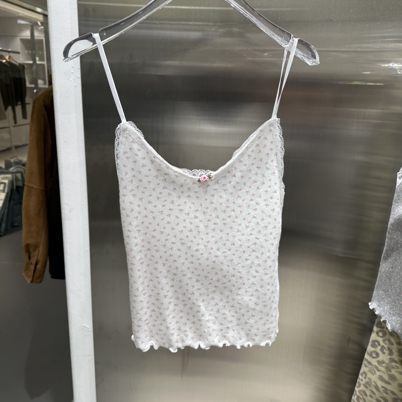 KIKI韓國直郵女士新品人氣時尚推薦熱賣吊帶背心花朵無袖KIKI吊帶/背心圖色1