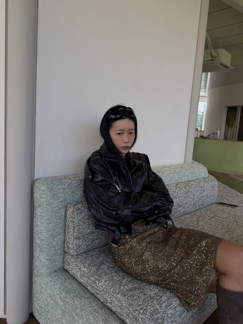 ABBEYLEE東大門代購女士新款時尚熱賣職業休閑人氣夾克羊皮ABBEYLEE夾克