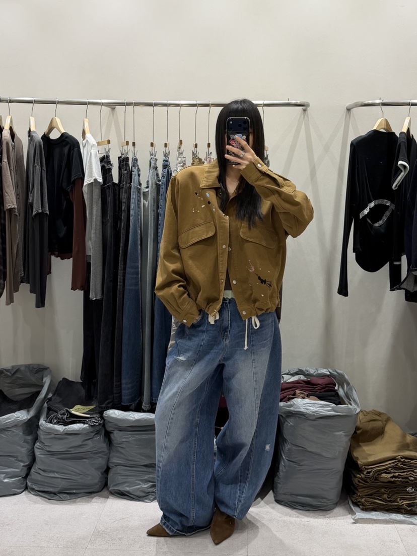 SHIRRING東大門實拍女裝新款休閑人氣真品時尚推薦夾克刺繡SHIRRING夾克