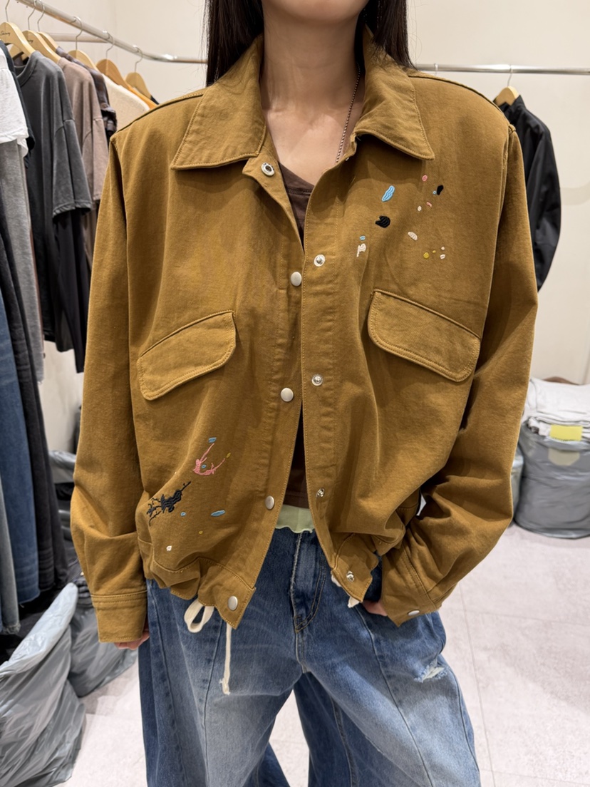 SHIRRING東大門實拍女裝新款休閑人氣真品時尚推薦夾克刺繡SHIRRING夾克