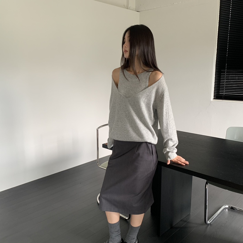 MOMENT韓國代購女士新品職業推薦人氣時尚休閑熱賣針織衫MOMENT/RECOVER針織衫