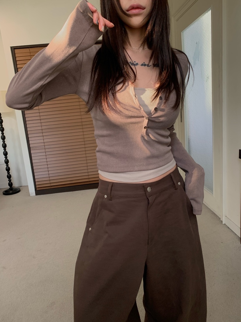 OKIE韓國直郵女士新款真品時尚職業休閑人氣推薦熱賣長袖T恤OKIE長袖T恤