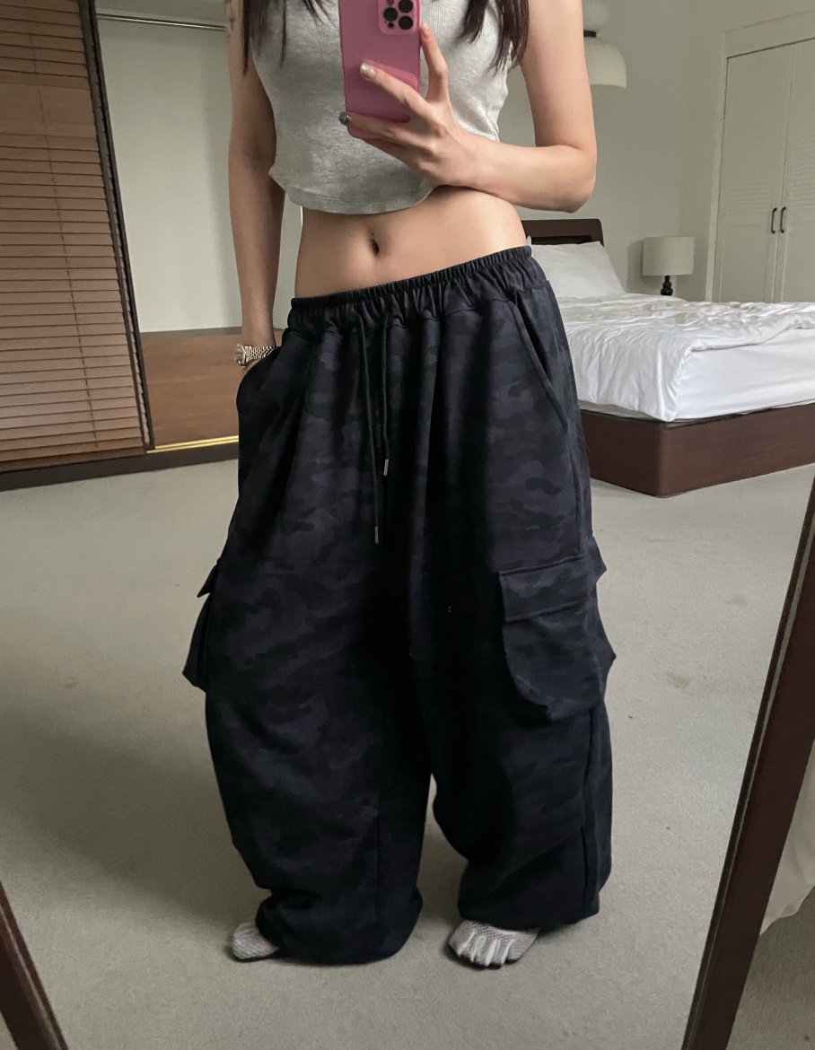 OKIE韓國代購女士新品推薦人氣熱賣時尚真品休閑休閑褲口袋OKIE休閑褲