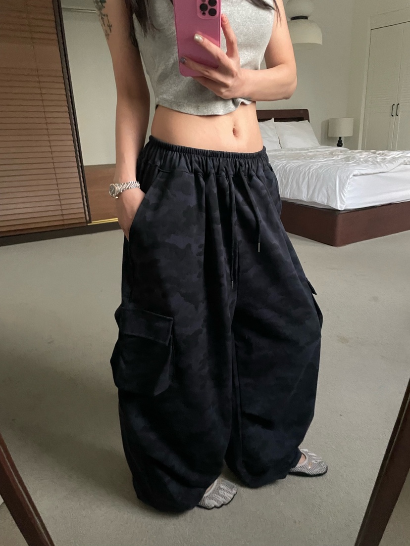 OKIE韓國代購女士新品推薦人氣熱賣時尚真品休閑休閑褲口袋OKIE休閑褲