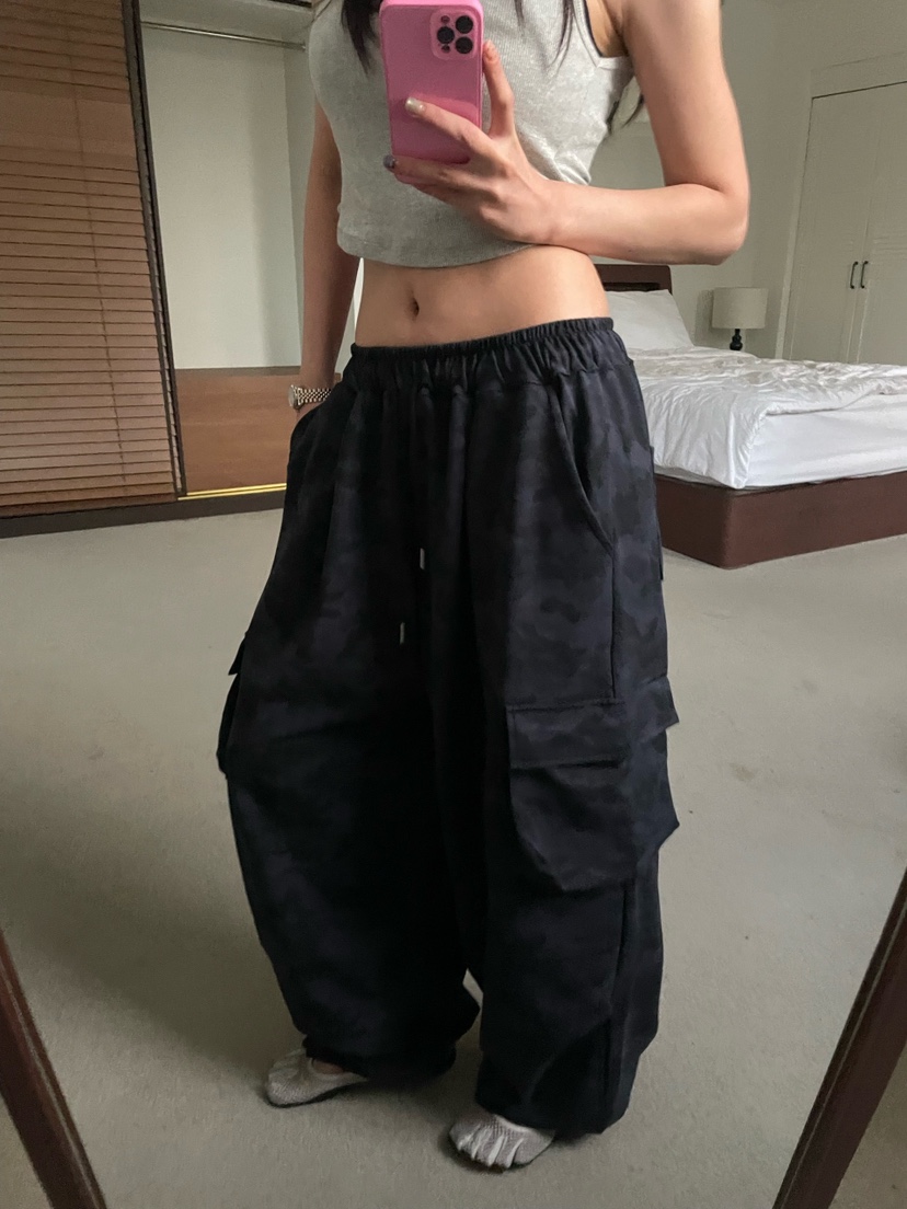 OKIE韓國代購女士新品推薦人氣熱賣時尚真品休閑休閑褲口袋OKIE休閑褲