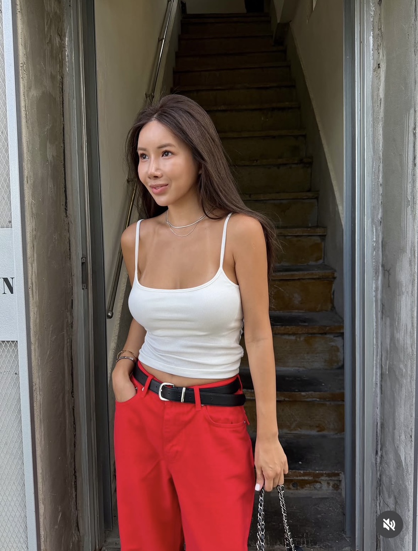 OKIE東大門實拍女裝新品職業時尚熱賣真品推薦吊帶背心束帶OKIE吊帶/背心