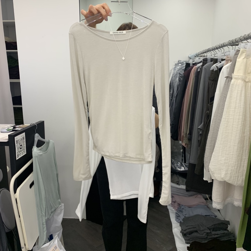 OWNS東大門實拍女裝新品真品人氣休閑推薦熱賣時尚長袖T恤OWNS長袖T恤圖色2