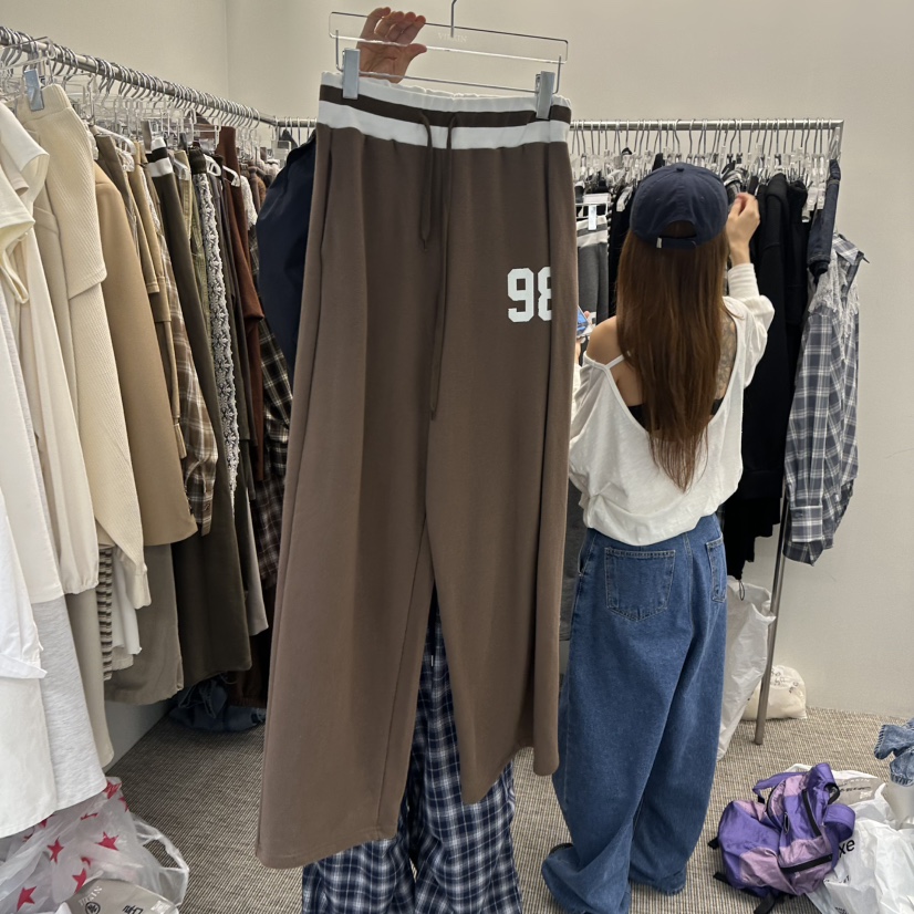 VIRKIN韓國直郵女士新款人氣熱賣真品時尚推薦休閑褲羅紋VIRKIN休閑褲圖色2