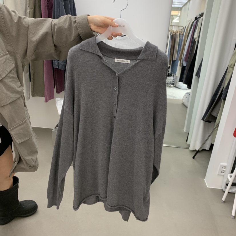 BRICKSADE東大門代購女士新品職業休閑時尚人氣長袖T恤絲綢BRICKSADE長袖T恤圖色1