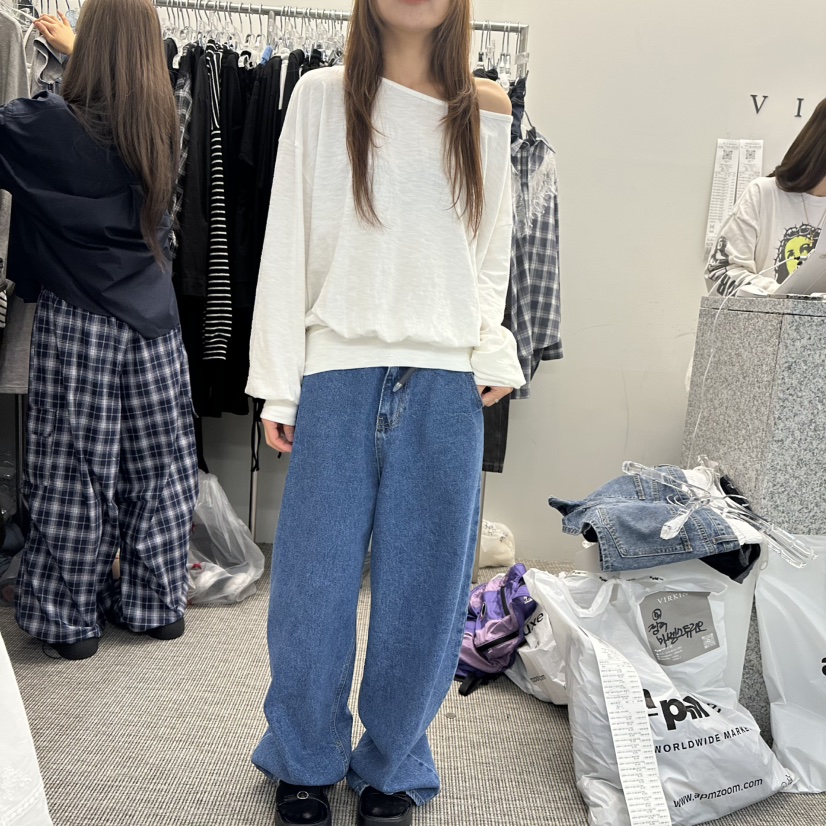 VIRKIN東大門代購女士新品休閑熱賣時尚真品人氣職業長袖T恤VIRKIN長袖T恤