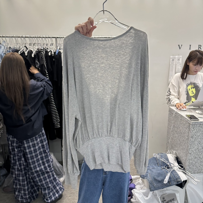 VIRKIN東大門代購女士新品休閑熱賣時尚真品人氣職業長袖T恤VIRKIN長袖T恤圖色2