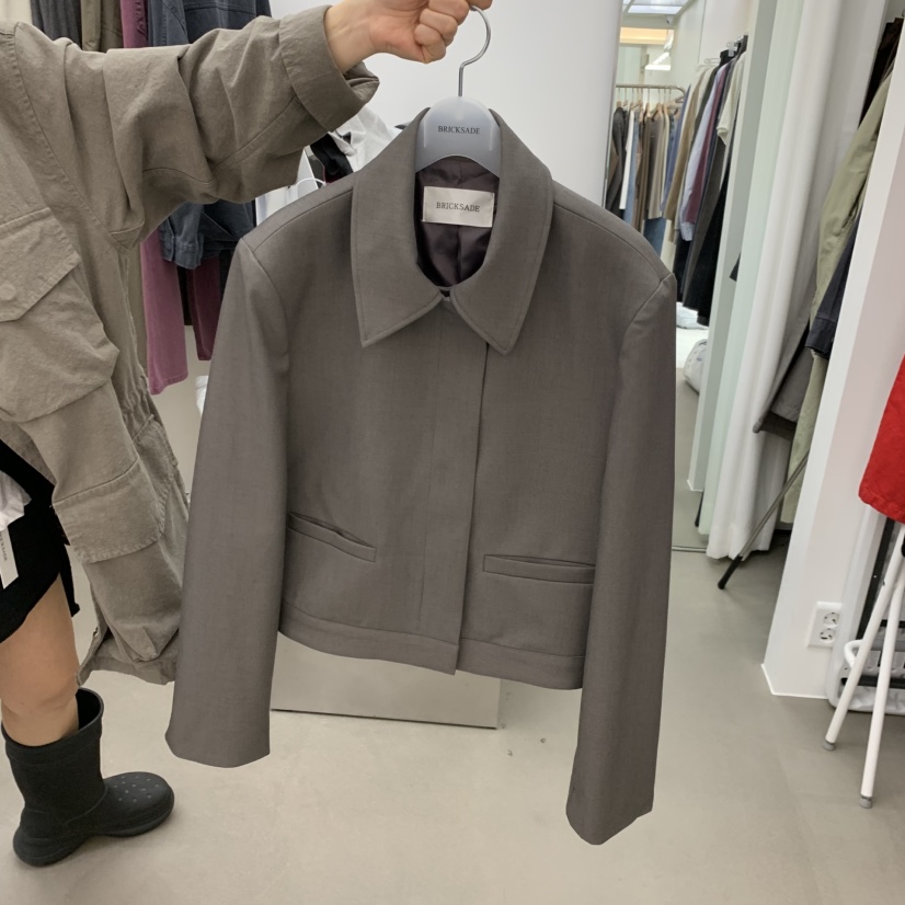BRICKSADE東大門實拍女士新品人氣真品推薦時尚夾克短款翻領BRICKSADE夾克圖色1