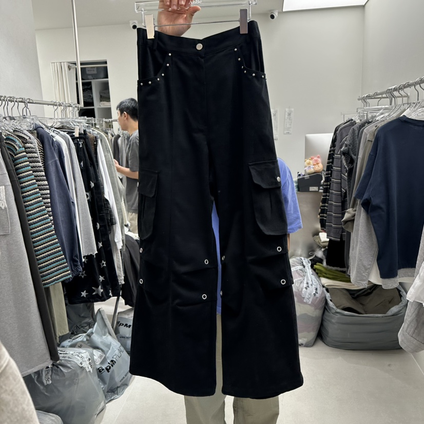 ANDE東大門代購女士新品時尚人氣休閑推薦休閑褲褶裥鏤空ANDE休閑褲圖色2