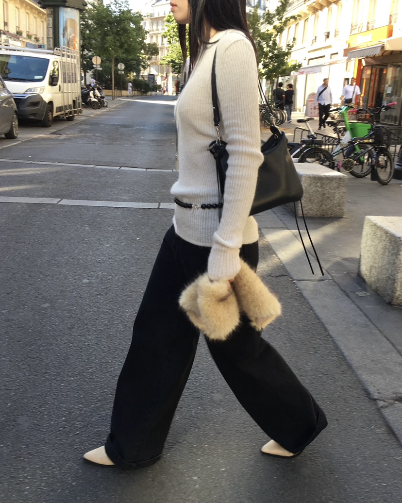 HEMP-P韓國代購女士新款休閑時尚人氣推薦針織衫羊駝波紋hemp針織衫