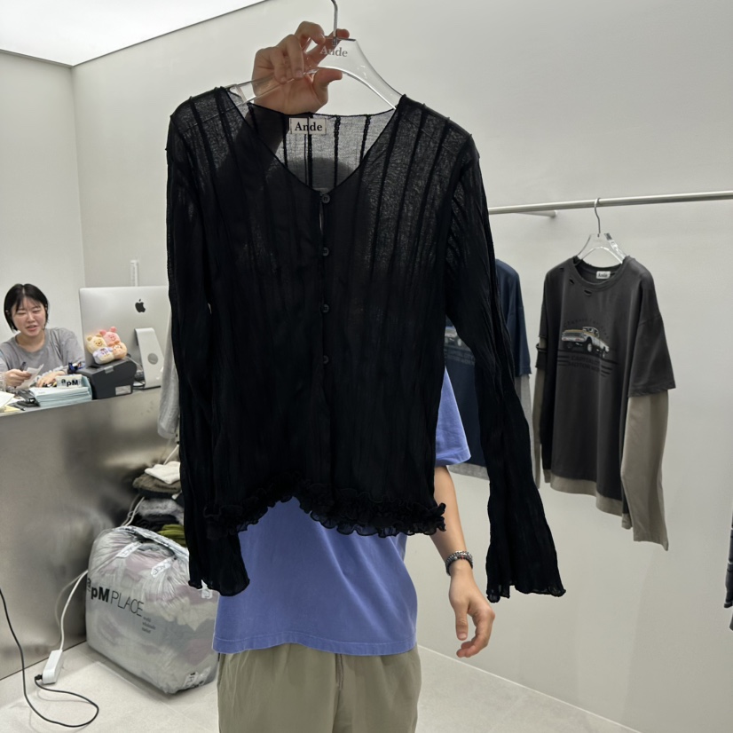 ANDE東大門代購女士新款人氣真品熱賣推薦長袖T恤不含內搭ANDE長袖T恤圖色2