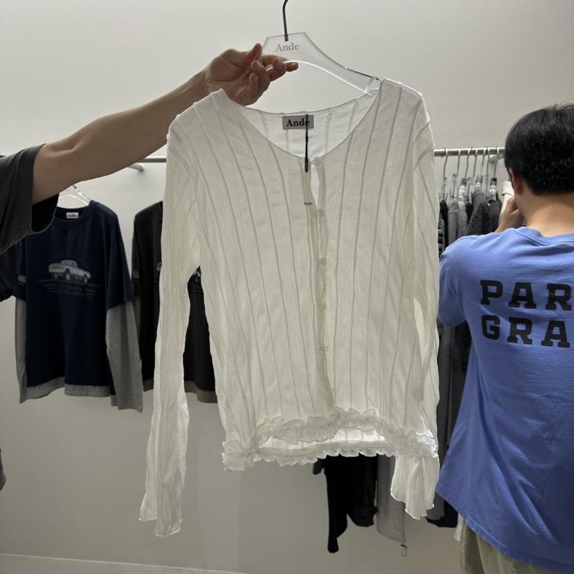 ANDE東大門代購女士新款人氣真品熱賣推薦長袖T恤不含內搭ANDE長袖T恤圖色3