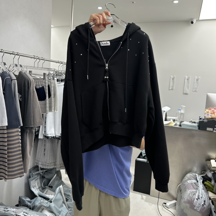ANDE東大門代購女士新品推薦休閑職業時尚真品衛衣連帽衫ANDE衛衣圖色2
