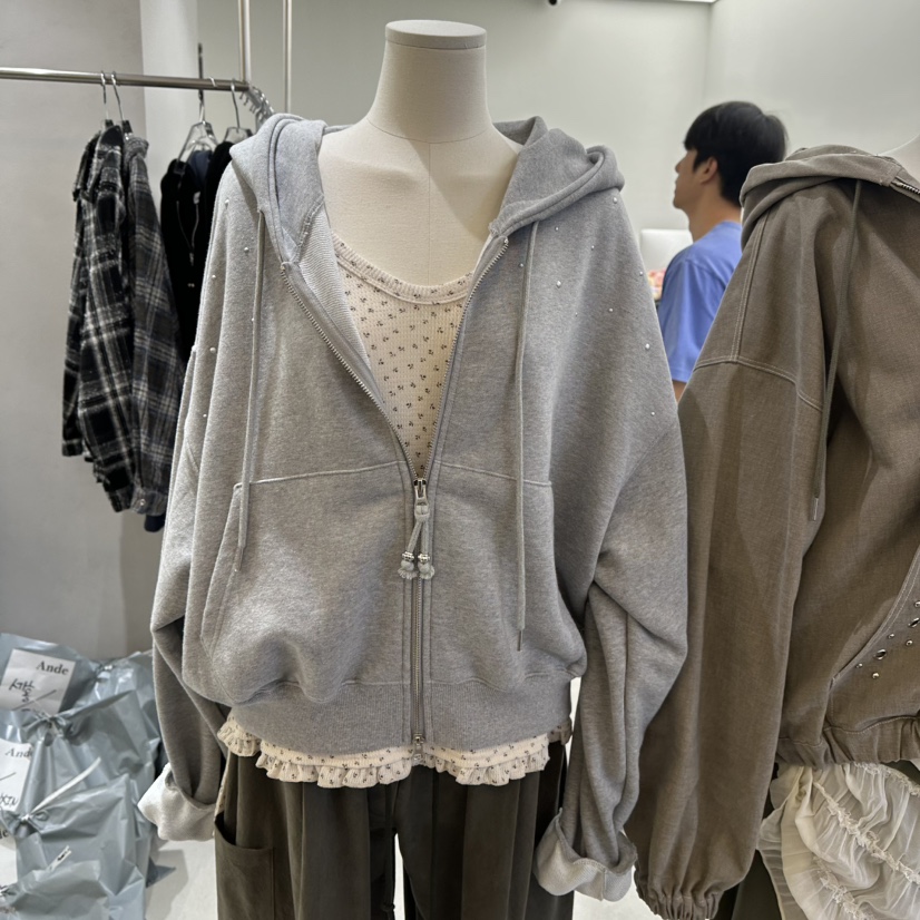 ANDE東大門代購女士新品推薦休閑職業時尚真品衛衣連帽衫ANDE衛衣圖色3