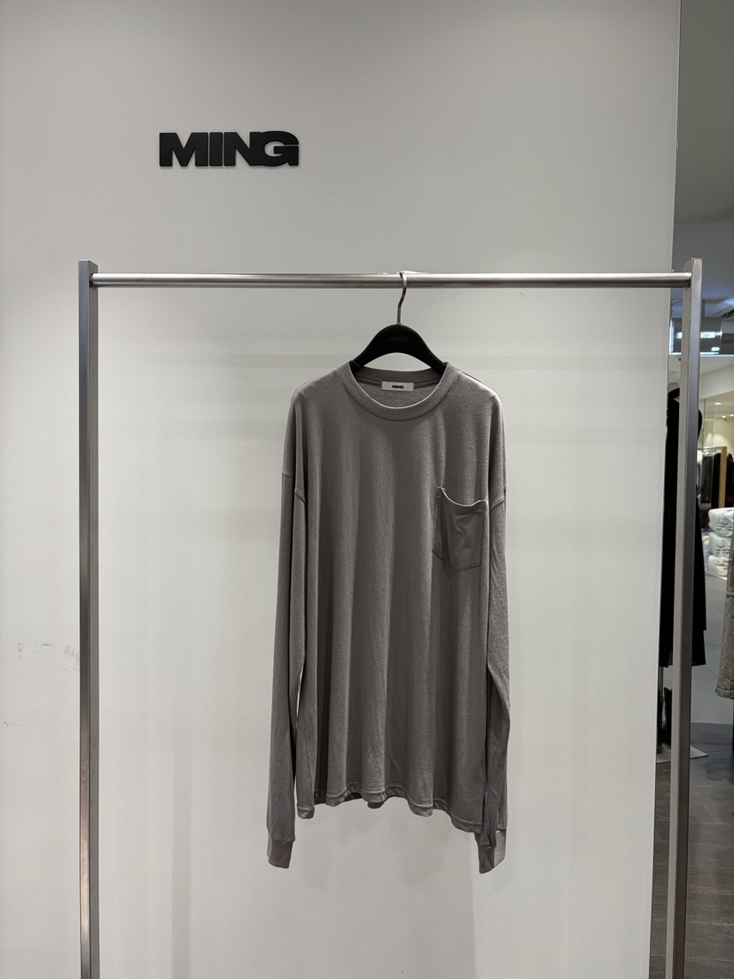 MING/MENG東大門代購女裝新款人氣熱賣推薦長袖T恤口袋寬松MING/MENG長袖T恤圖色2