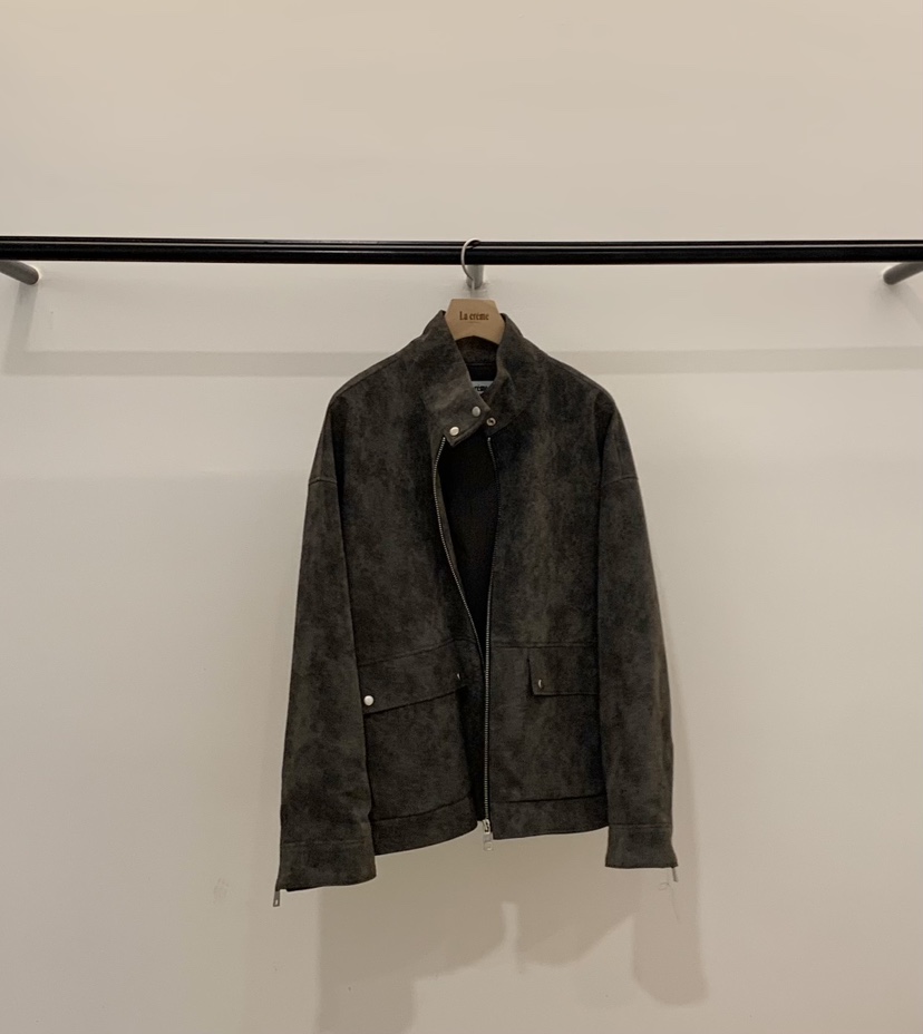 LA CREME東大門實拍女士新款熱賣推薦休閑人氣夾克皮革高領LA CREME夾克圖色1