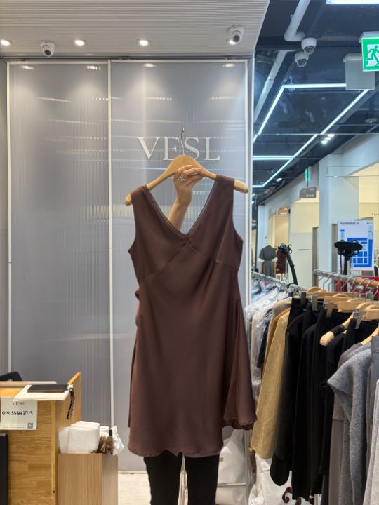 베슬東大門直郵女士新品時尚真品推薦休閑人氣熱賣連衣裙緞VESL連衣裙