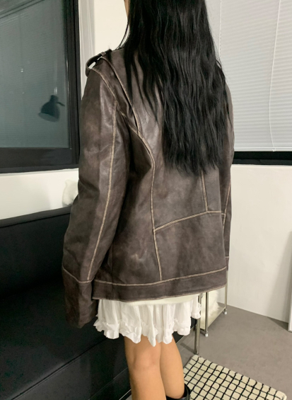 PAIRING東大門直郵女裝新款真品人氣推薦熱賣時尚休閑皮衣PAIRING皮衣