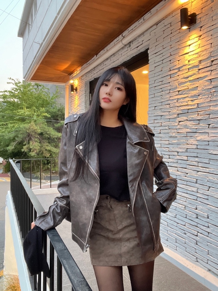 PAIRING東大門直郵女裝新款真品人氣推薦熱賣時尚休閑皮衣PAIRING皮衣圖色2
